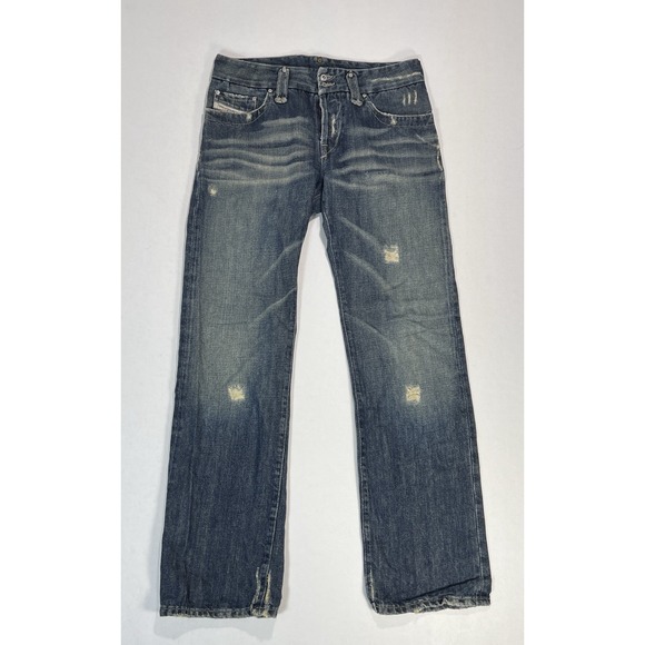 Diesel Tiiner Jeans Mens 31x32 Blue Distressed Faded Straight Selvedge Vtg Y2K - Picture 1 of 8